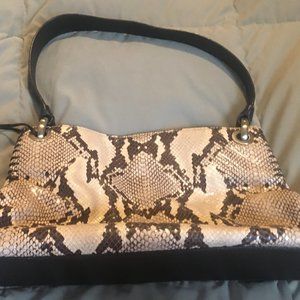 Brown snakeskin purse